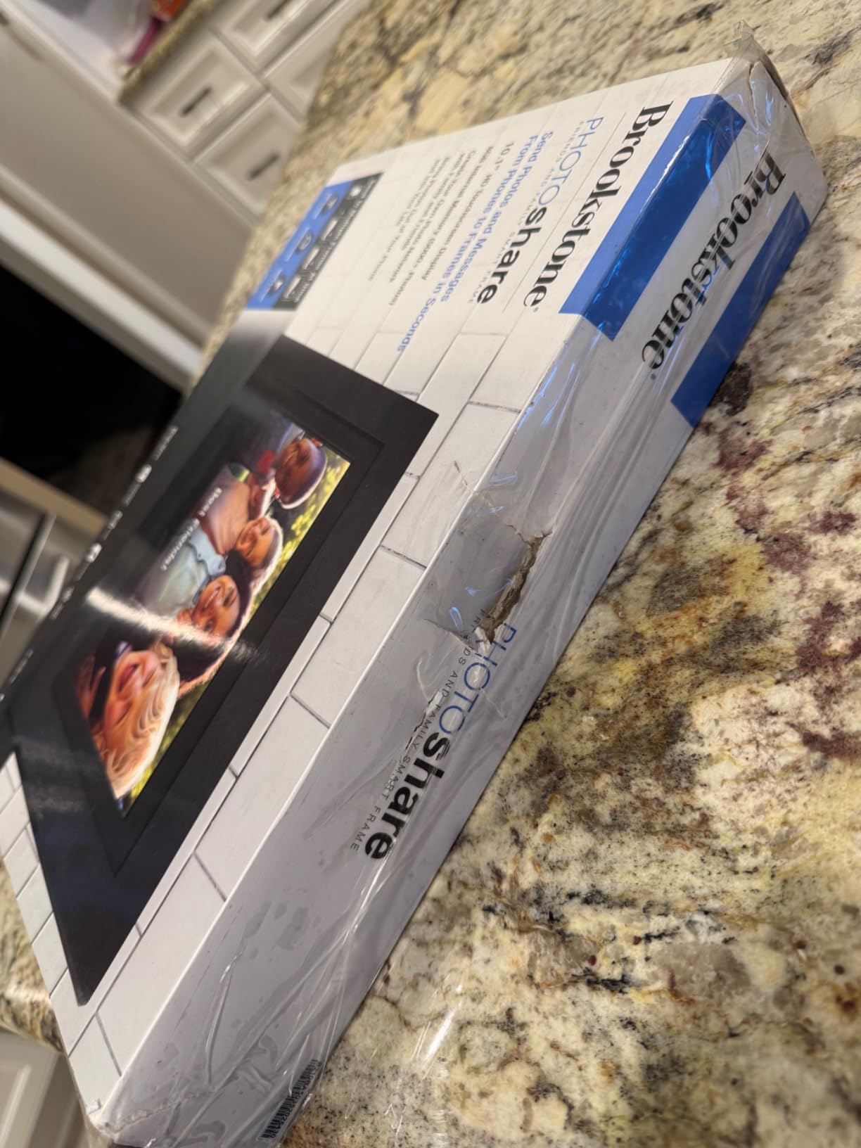 Brookstone 10 Inch Wi-Fi Digital Picture Frame with Video Playback - 32GB Smart Photo Frame, Touchscreen Display, Clock, Calendar, Weather Forecast, Built-in Speaker - White customer photo 1