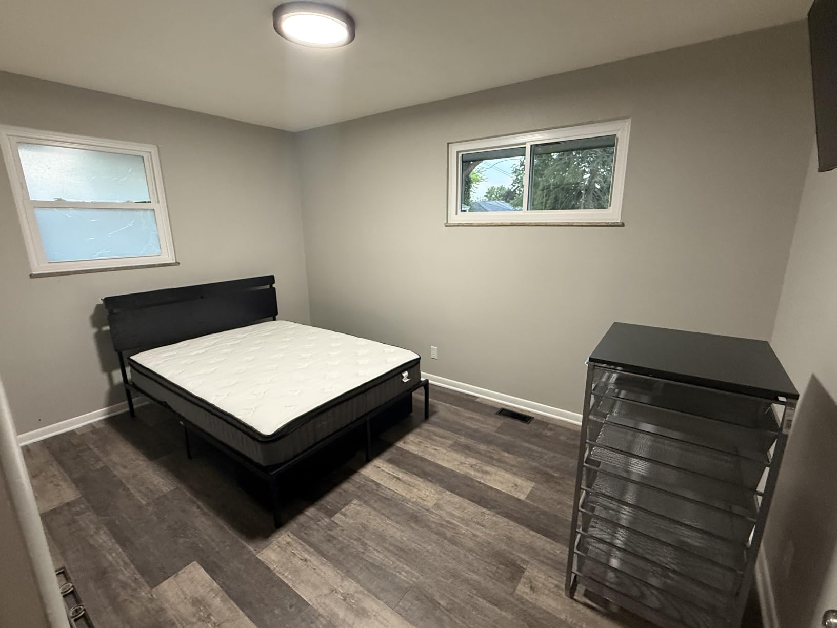 Forestell Queen Bed Frame with Wood Headboard, 2 Storage Drawers & Shelf | Built-in Charging Station & LED Lights, Metal Support, No Box Spring Needed, Noise-Free, Easy Assembly, Smart RGB, USB+Type-C customer photo 2