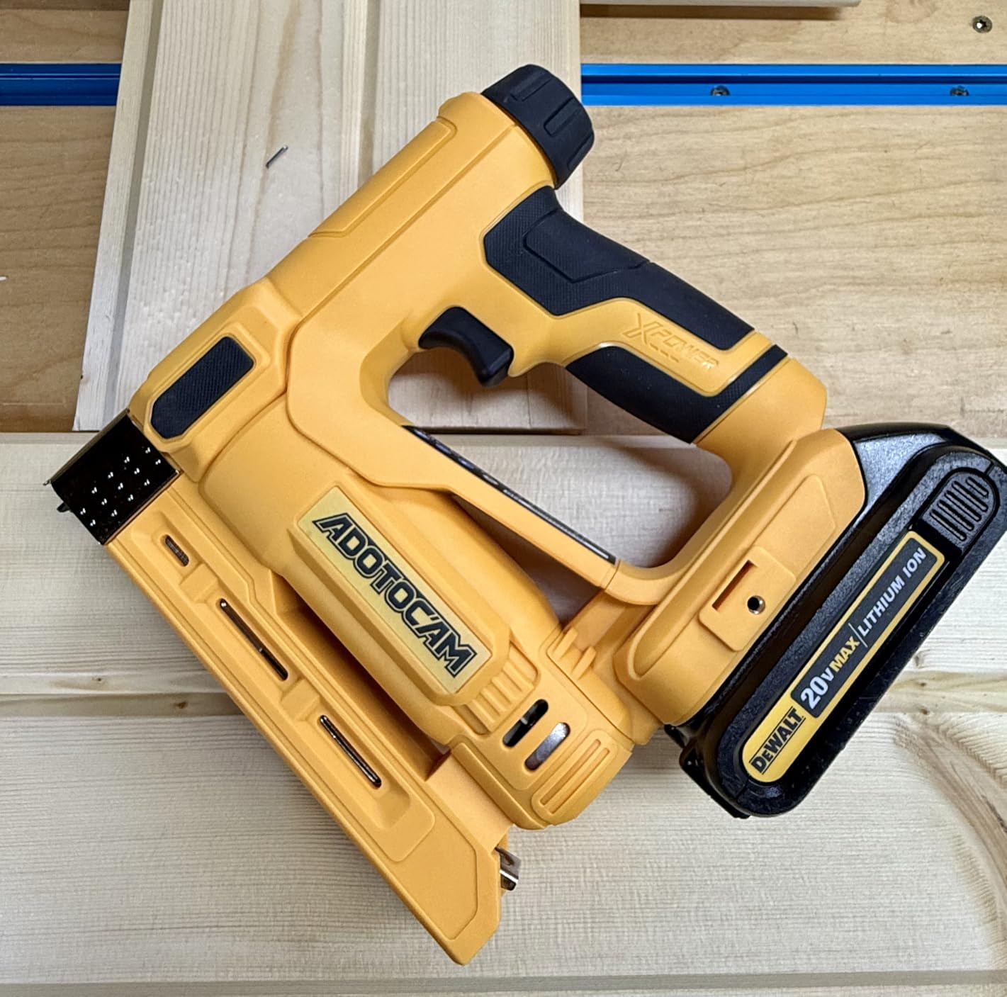 Cordless Brad Nailer for Dewalt 20V Battery (Tool Only), 2 in 1 Cordless Nail Gun with 1000 Nails and 500 Staples, Nail Gun Battery Powered for Home Improvement & Woodworking customer photo 1