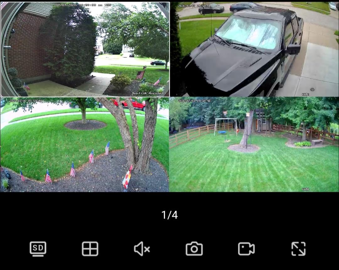 Hiseeu 4K Security Cameras Wireless Outdoor, 8MP 4-Cam Kit, 5G & 2.4G WiFi Cameras System for Home Security, Auto Tracking, Pan Tilt, Color Night Vision, Two-Way Audio, 16CH NVR, 1TB, No Subscription customer photo 1