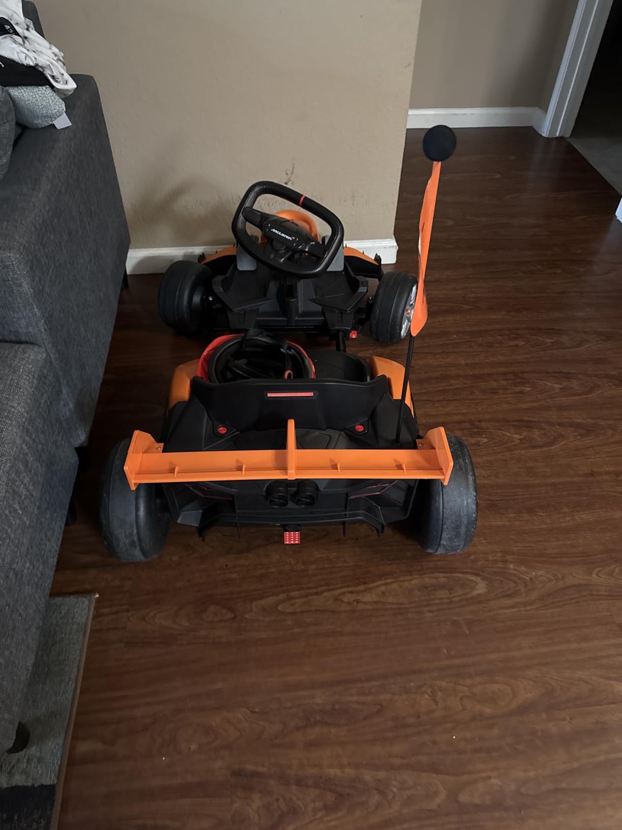 First Ride On Licensed McLaren 36V 9Ah Electric Go Kart for Big Kids, Dual 250W Motors, 5.6-8.7 MPH, Remote Control, Adjustable Seat, Soft Start & Brake Pedal, Fast Go Cart Gift for Kids customer photo 2
