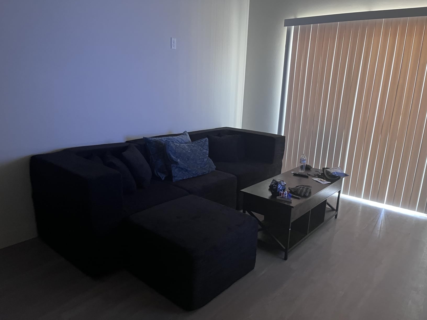 MONVANE 103'' Modular Sectional Sofa, Comfy Chenille Cloud Couch with Ottoman, Modern Convertible L Shaped Couch with Deep Seat, Sectional Couches for Living Room, Bedroom and Apartment, Grey customer photo 2