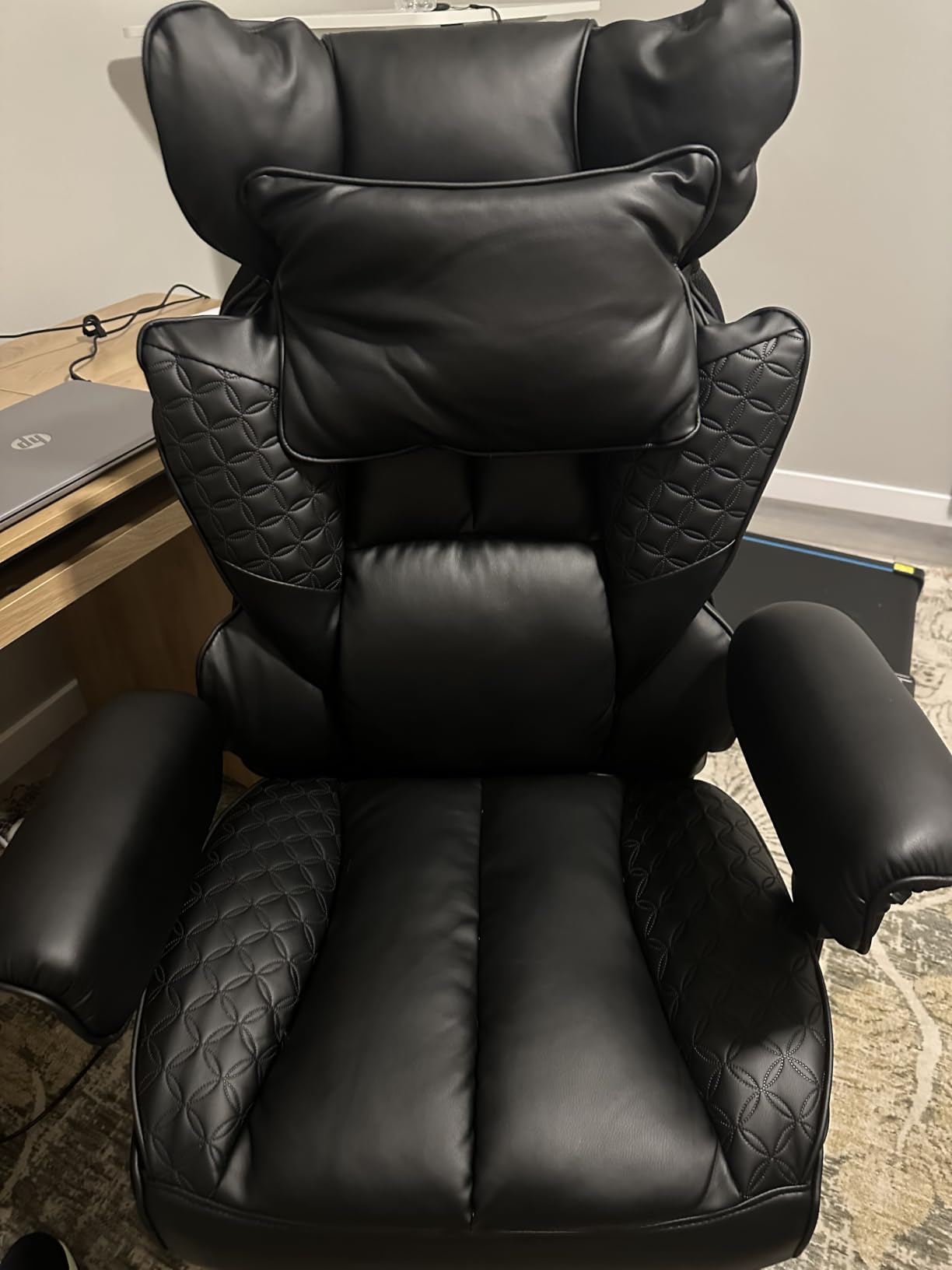 GTPLAYER Big and Tall Gaming Chair 400lbs Heavy Duty Office Chair with Footrest, High Back Pocket Spring Lumbar Support, Ergonomic Wide Comfy Seated Cushion for Lower Back Pain Relief, Earth-Black customer photo 1
