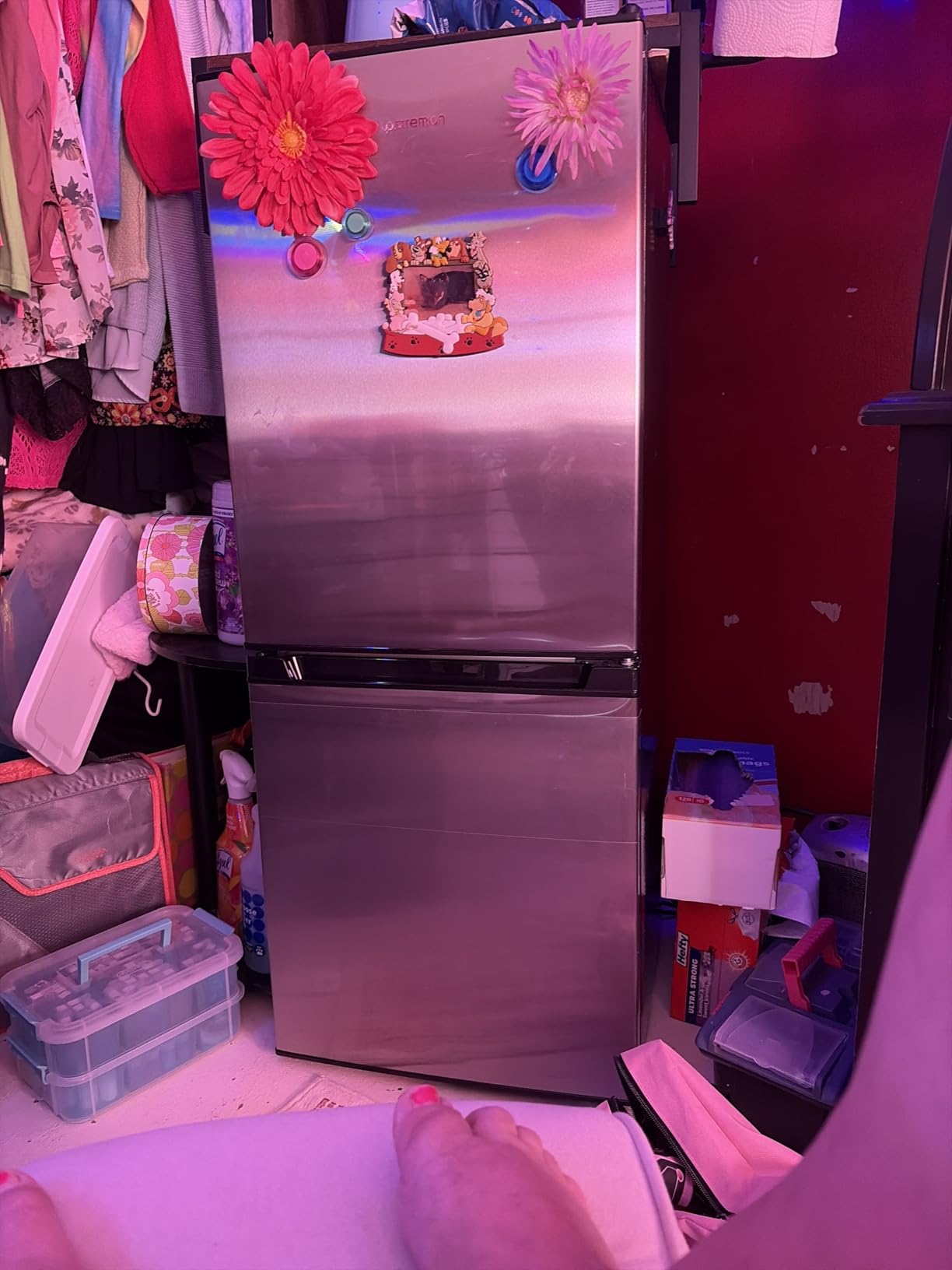 Upstreman 7.1 Cu.Ft Refrigerator with Bottom Freezer, Apartment Fridge | Energy-efficient, Large Capacity, Adjustable Thermostat, Refrigerator for Apartment, Kitchen, Dorm, Silver, BM71 customer photo 2