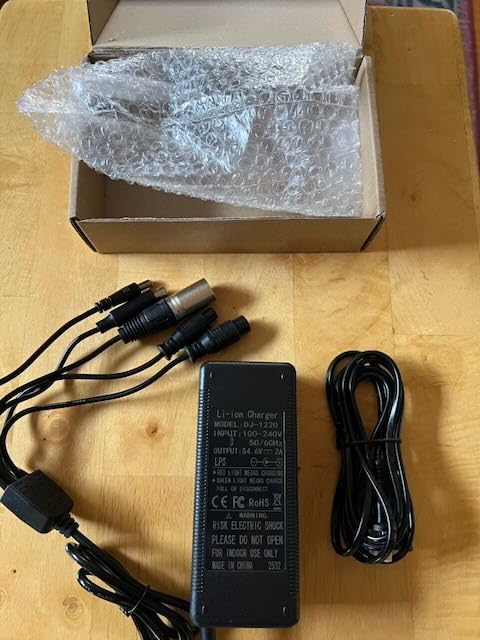 Electric Bike Charger 48V, 54.6V 2A Charger (5 Plugs) Fast Universal for 48V Lithium Battery, Compatible with Ebike, One Wheel, Electric Bicycle, Rad Power Bike customer photo 1