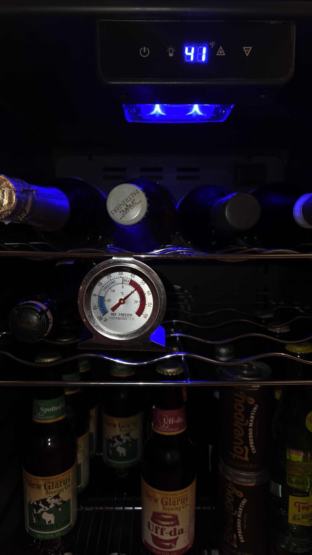 Icyglee 25 Bottle Wine Cooler Refrigerator,Freestanding Wine Fridge,Black | Compressor Cooled, 41-64°F Adjustable Temp, Double-layer Glass Door, Red & White Wine Storage, Home Bar customer photo 2