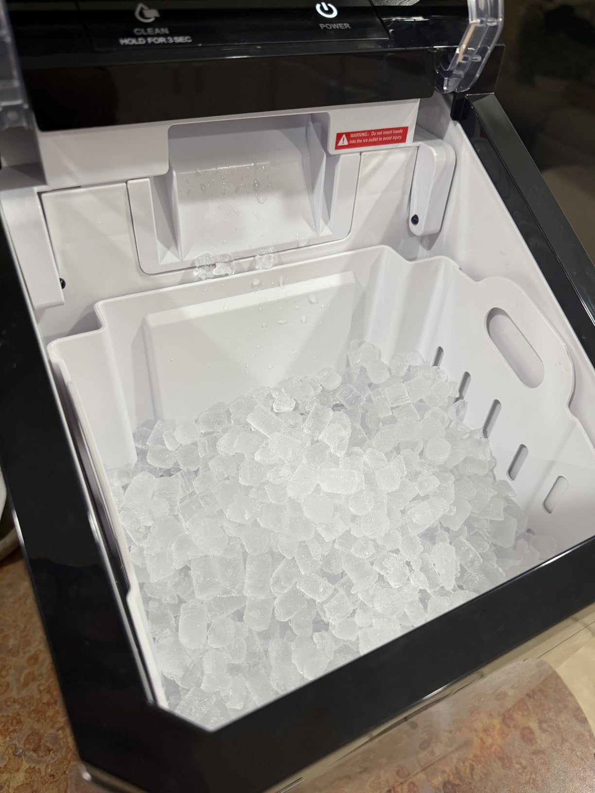 Aeitto Nugget Ice Maker Countertop, 55lbs/24H Ice Machine with 3.6L Water Tank&3.2Lbs Ice Basket, Self-Cleaning Pebble Ice Maker with Stainless Steel Housing for Home Office and Party, Silver customer photo 1