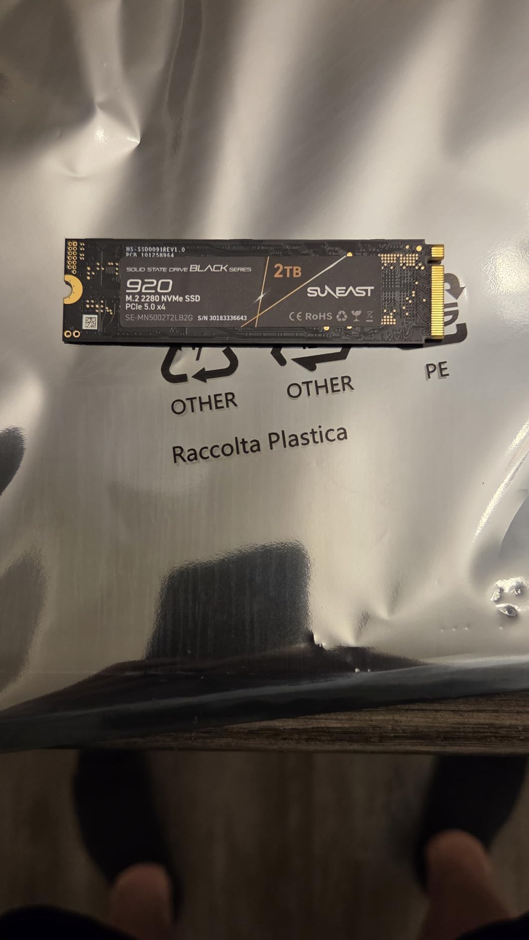 SUNEAST Black Series 2TB SSD Gen5, PCIe 5.0x4 NVMe M.2 2280 | Up to 14,800 MB/s Read customer photo 2