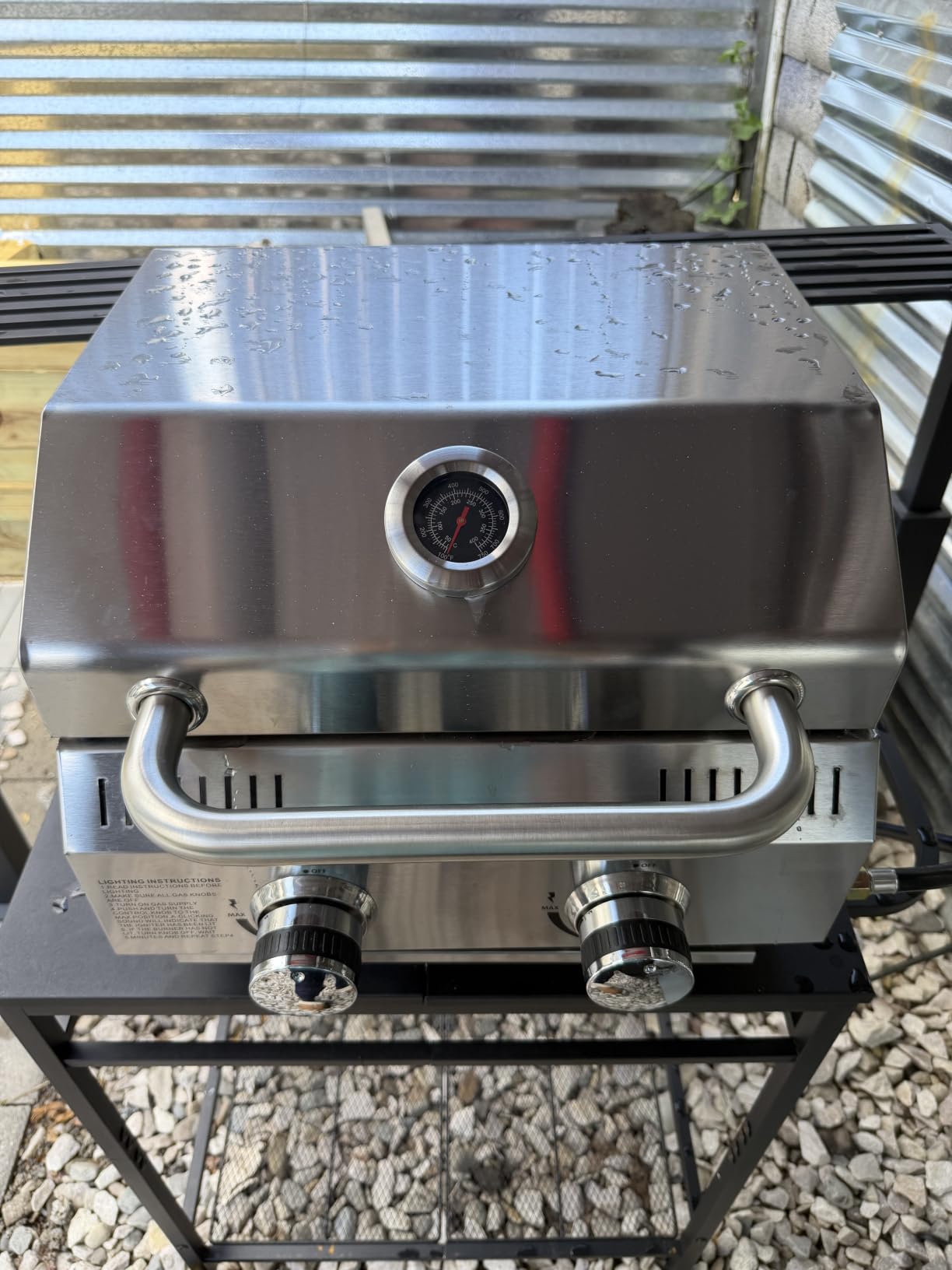 Veralune 3 Burner Gas Grill, Outdoor Propane Grill with Wheels, 445 SQ. IN | Garden Barbecue Grill, 36000 BTU, Folding Side Tables, Cast Iron Cooking Grates for, Outdoor Cooking customer photo 2