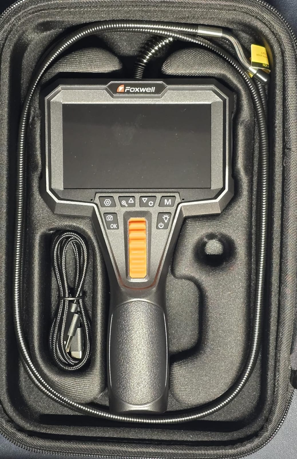 FOXWELL Elite Dual Lens 2-Way 220° Articulating Borescope, 0.25in Ultra-Slim Probe, HD IPS Display, IP67 Waterproof, Flexible Camera for Automotive, HVAC, Plumbing & Industrial Inspections 5.3FT customer photo 2