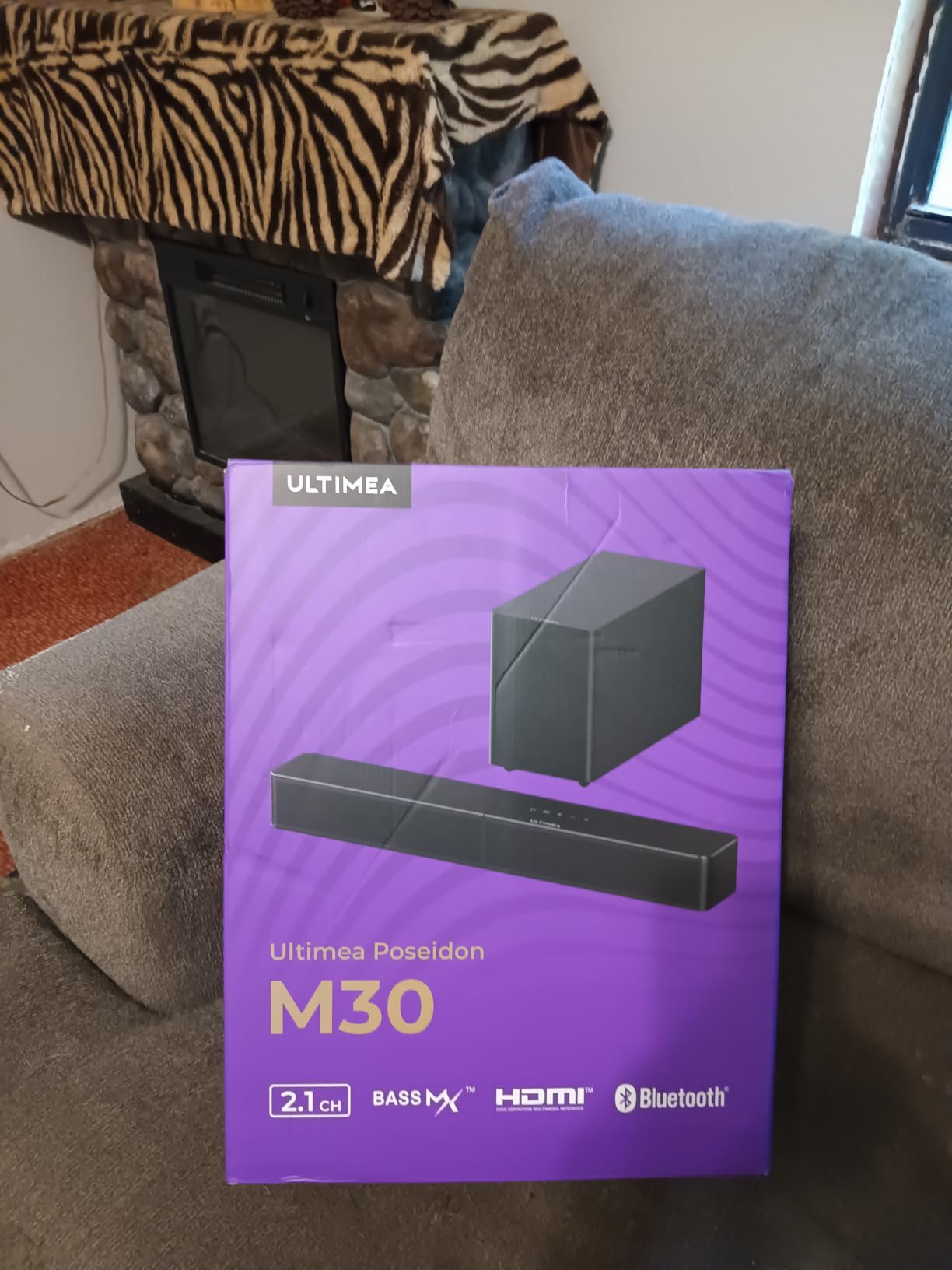 ULTIMEA Sound Bar with Wireless Subwoofer, App Control, for Home Theater | 240W Peak Power, VoiceMX & BassMX, 2.1ch Soundbar for Smart TV, Adjustable Bass, HDMI, Optical, Bluetooth 6.0, Poseidon M30 customer photo 1