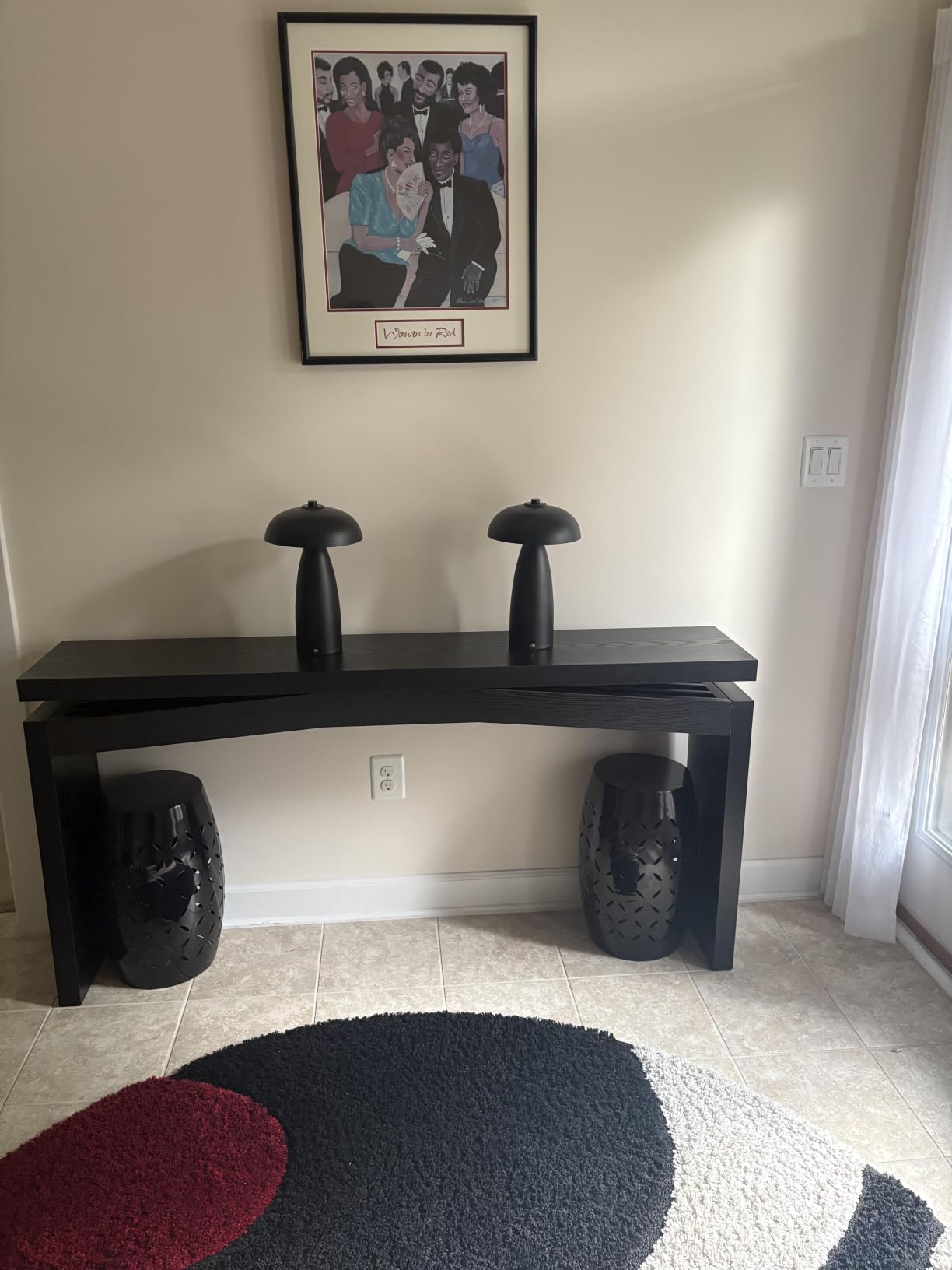 Epecoya Modern Dark Brown Console Table for Living Room, 63 Inch | Vintage Wooden Entry Way Tables, Mid Century Behind Couch Table for Entrance, Hallway, Home, Apartment, Dark Brown customer photo 1