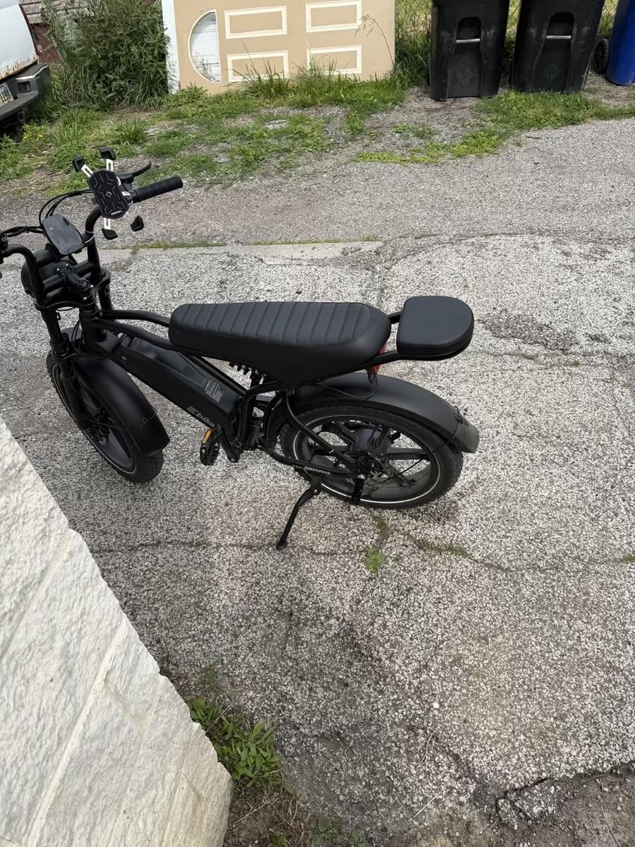TST Electric Bike for Adults, 48V 15Ah Battery for Urban Cycling, Fat Tire | 1500W Peak Motor, Dual Suspension, 7-speed Gears, 3 Working Modes, Suitable for Commuters and Beginner Cyclists, Powerful customer photo 2