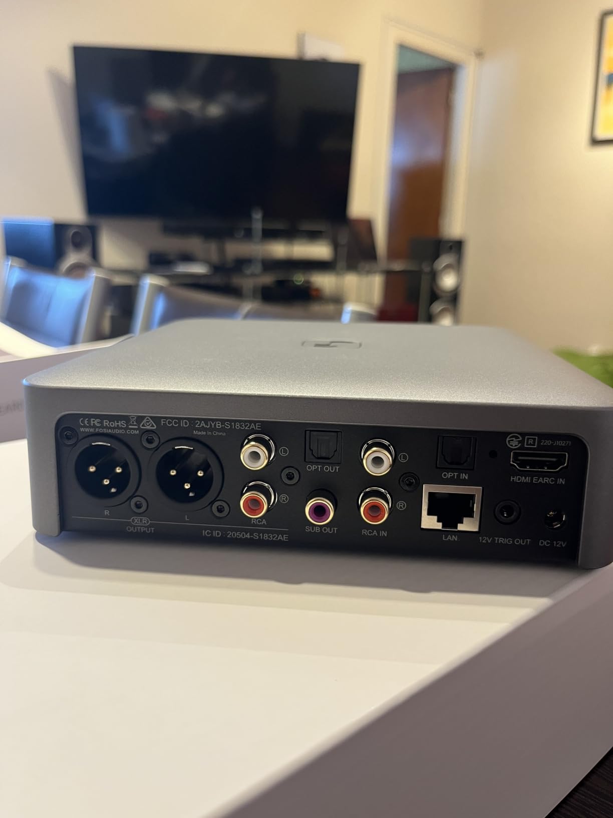 Fosi Audio S3 HiFi Music Streamer DAC Preamp, AK4493SEQ DAC Wi-Fi 6 Bluetooth 5.3, Digital Transport with XLR Balanced/Optical/Sub Out/HDMI eARC, AirPlay 2 Spotify Connect Tidal, 5-Band EQ customer photo 1