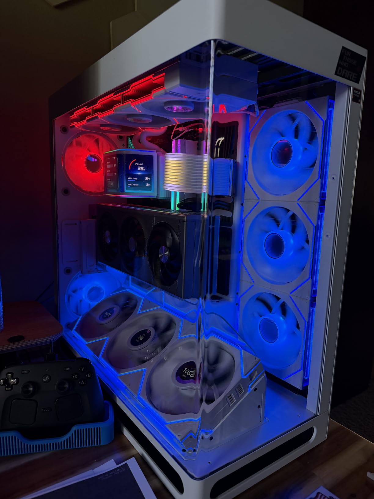 Lian Li Hydroshift II OLED Curved 360TL-Liquid CPU Cooler-White-HS2OLDC36TW | 360mm AIO, 3x120mm TL Flex Fans, 6.67