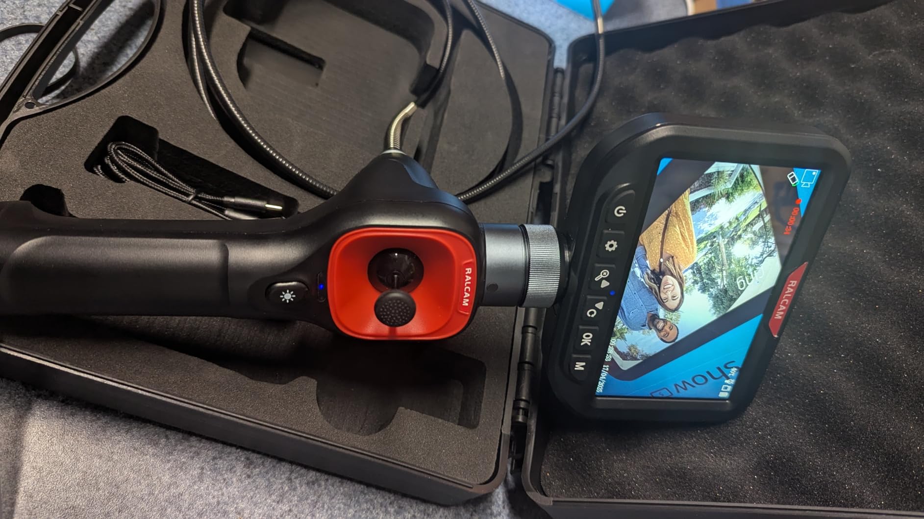360° Articulating Borescope Dual Lens, 0.25in Slim Probe | 4-Way 5
