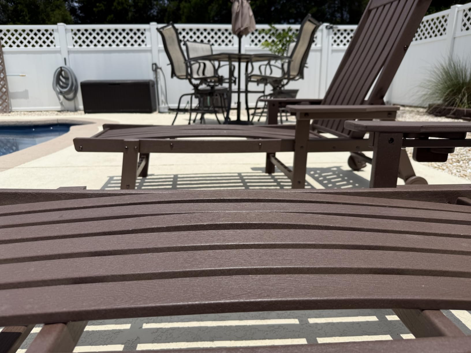 THOEOE Patio Chaise Lounge Chair,HDPE Lounge Chair Outdoor with Wheels customer photo 2