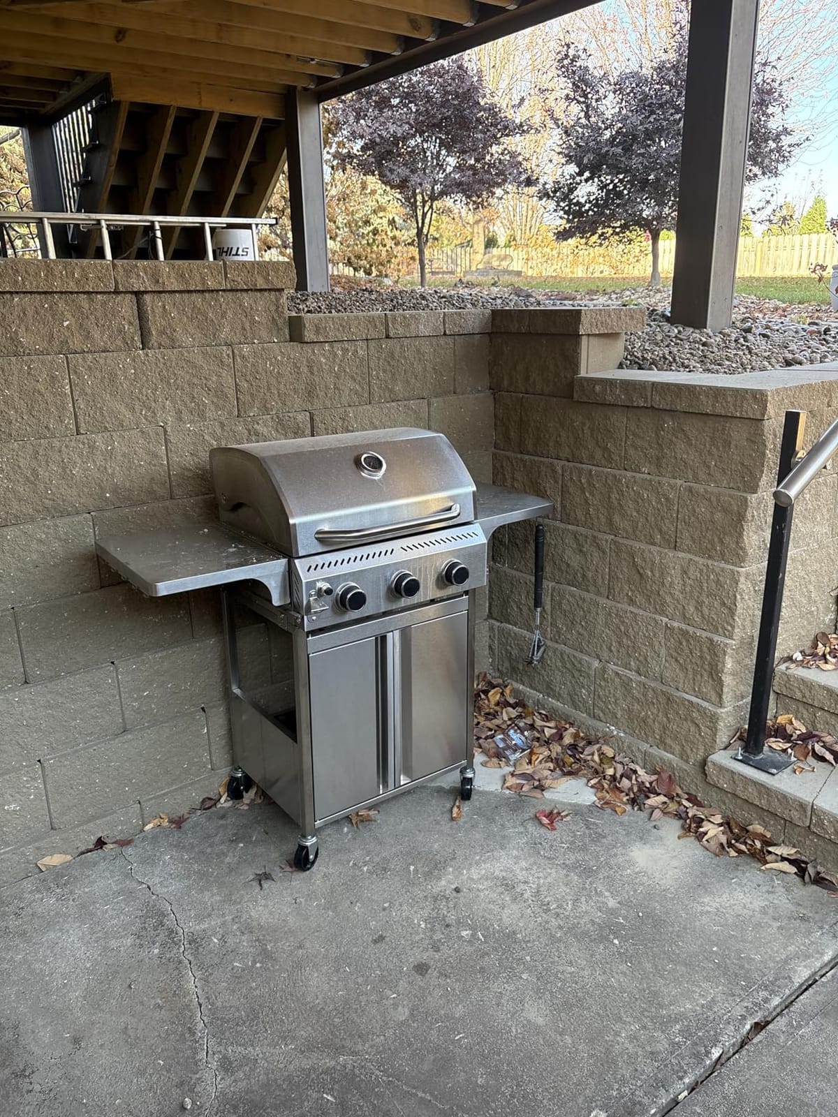 3-Burner Propane Gas Grill with Side Burner, 34,000 BTU Stainless Steel BBQ Grill - Heavy-Duty Porcelain-Enameled Grates for Patio and Outdoor Cooking customer photo 1
