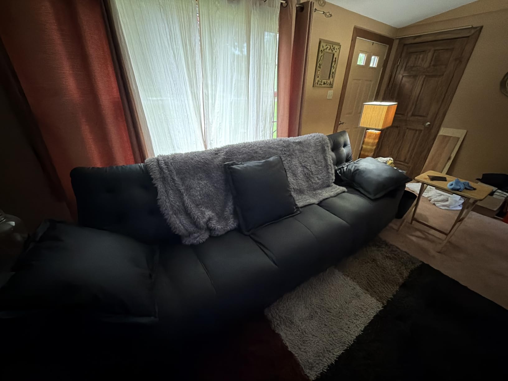 Oversized Sectional Leather Couch for Living Room Deep Seat Sofa customer photo 1