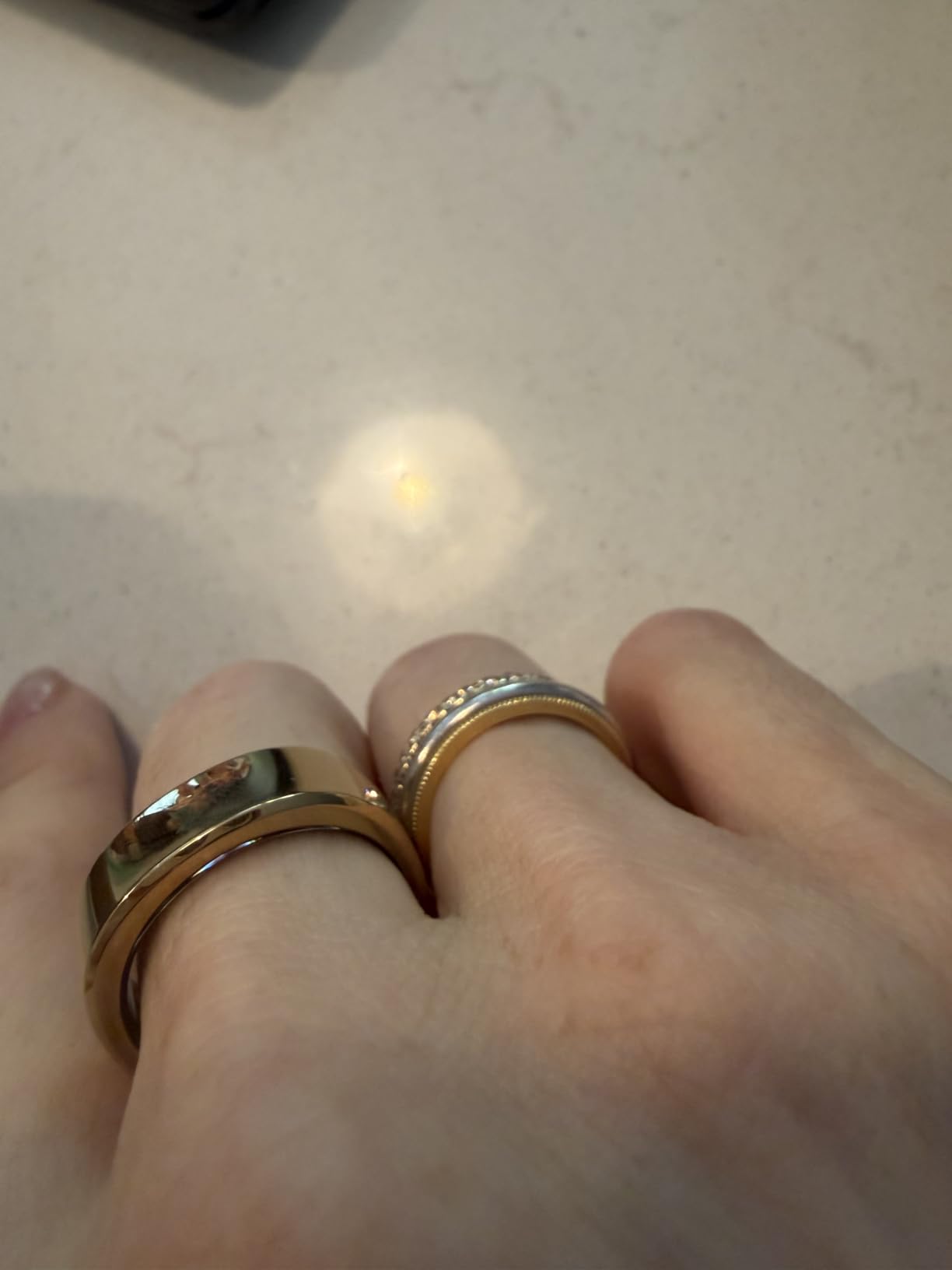 RingConn Gen 3, World's First Smart Ring with Vascular Trends, No App Subscription, Vibration Alerts, Sleep, Fitness & Heart Rate, 14-Day Battery Life, Size Before You Buy (Size 7, Royal Gold) customer photo 1
