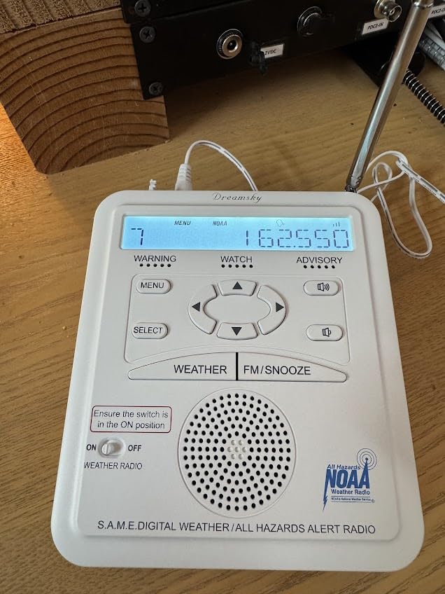 DreamSky Weather Radio NOAA Alert with Battery Backup & FM Radio for Home | S.A.M.E. Localized County Code Programming, 80+ All Hazards Emergency Alerts, 3 Alert Tones, Plug in Radios & Alarm Clock customer photo 2