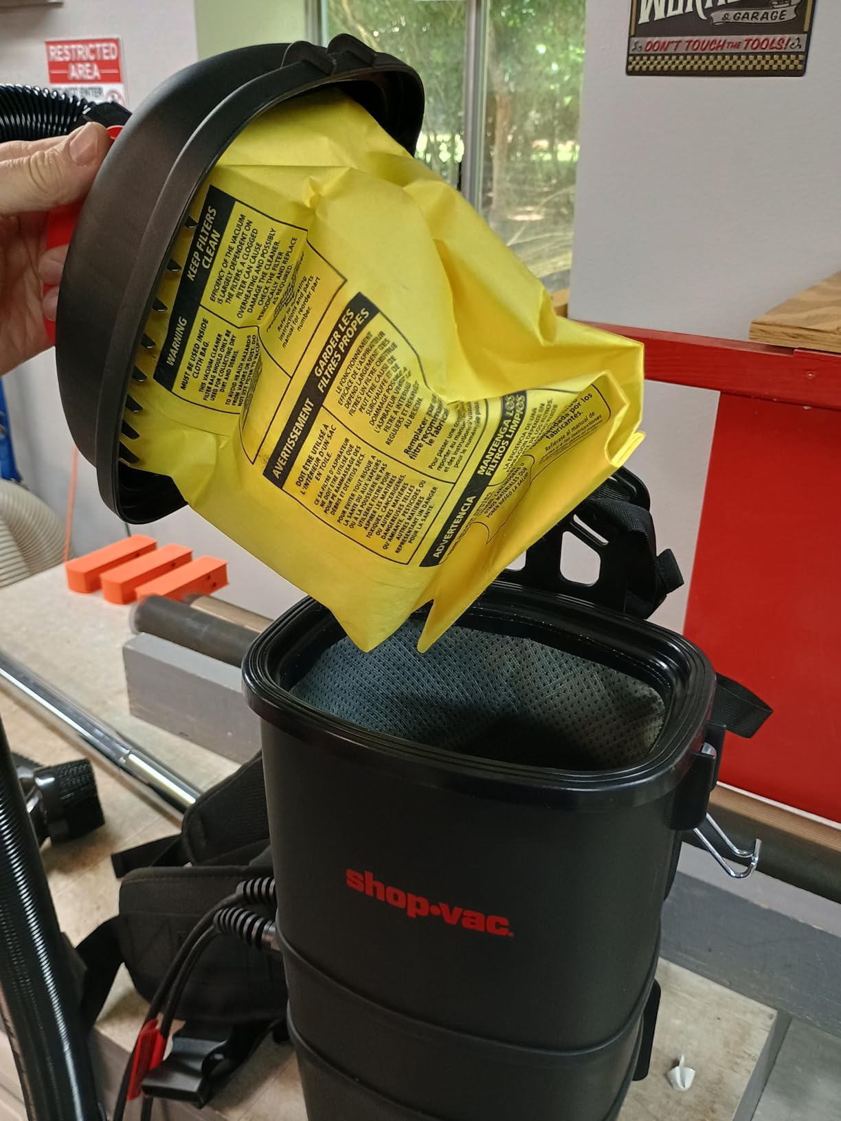 Shop-Vac 5430299 Backpack Vacuum Commercial, 1.5 Gallon 4.5 Peak HP, Corded | HEPA Filtration, 1.5-Inch Attachments, Ergonomic, for Multi-Surface Cleaning, Carpet and Hard Floor customer photo 1