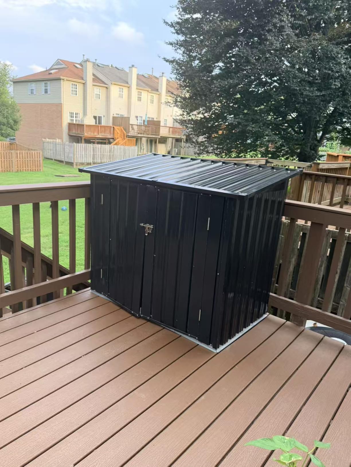 Aoxun Outdoor Storage Cabinet 35 Cu.Ft Metal Storage Shed with Floor | 51.4