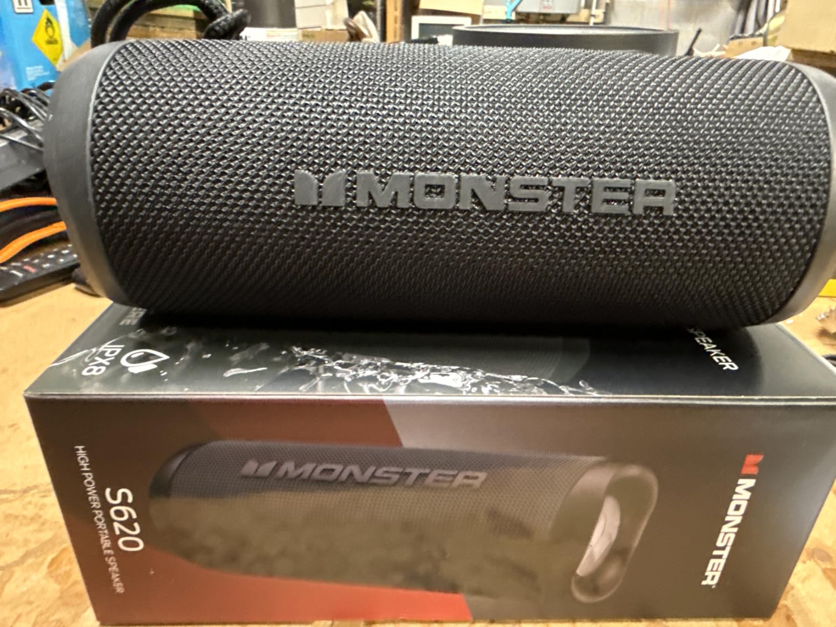 Monster S620 Bluetooth Speaker, Wireless Portable Outdoor Bluetooth Speakers, 60W True Wireless Stereo IPX8 Waterproof, Dual PairingBluetooth 5.4 Built-in Mic, Perfect for Home, Black customer photo 2