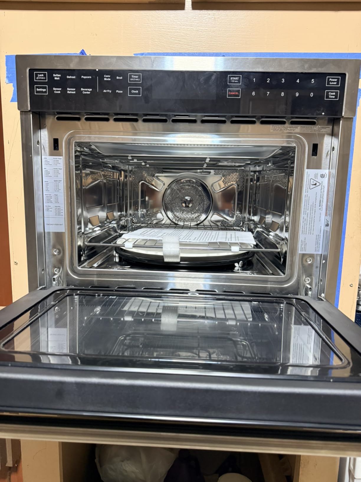 AAOBOSI 30 Inch Built-in Microwave Oven Air Fryer Combo Convection Oven | 1.6 Cu. Ft. Under Cabinet Microwave, Stainless Steel Finish, Touch Control LCD Display, Sensor Cook 10 Modes Cooking customer photo 1