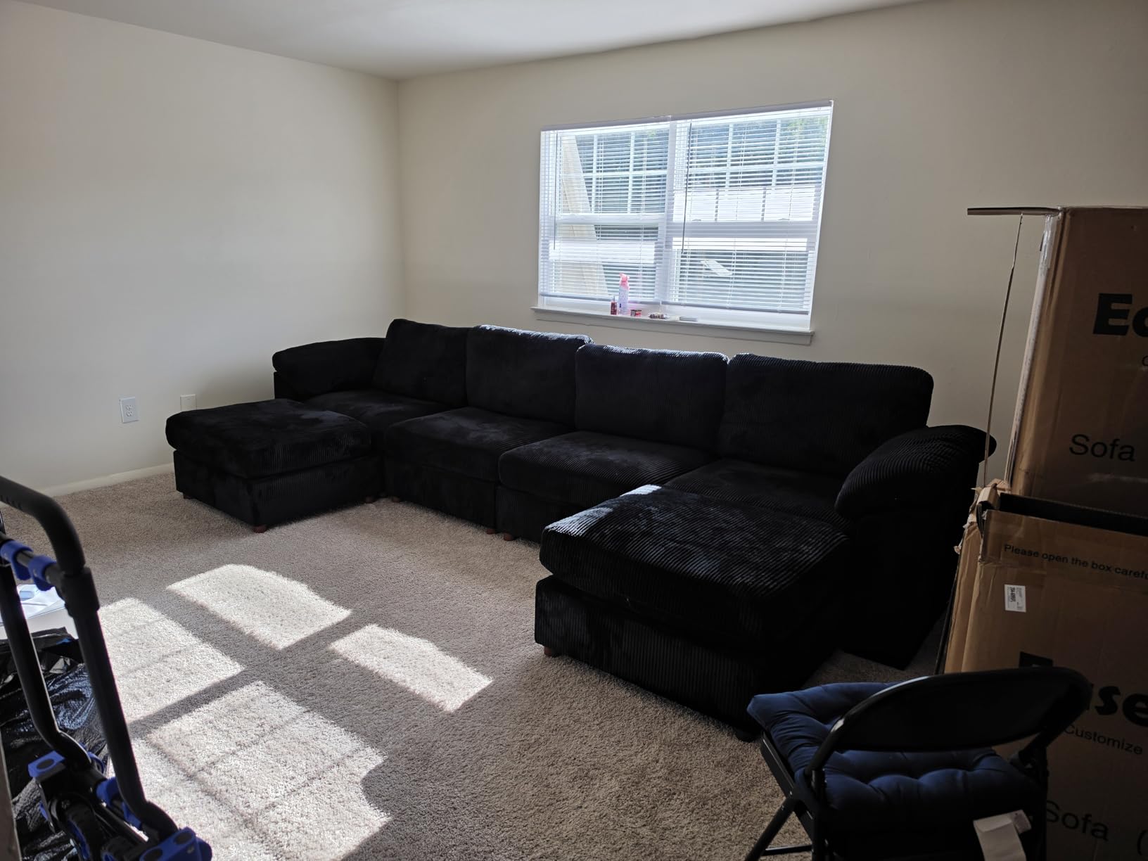 EASE MOOSE Sectional Modular Sofa, Oversized L Shape Sectional Couch Wide Deep seat Sectional Sofa, Comfortable White Modular Sofa customer photo 1