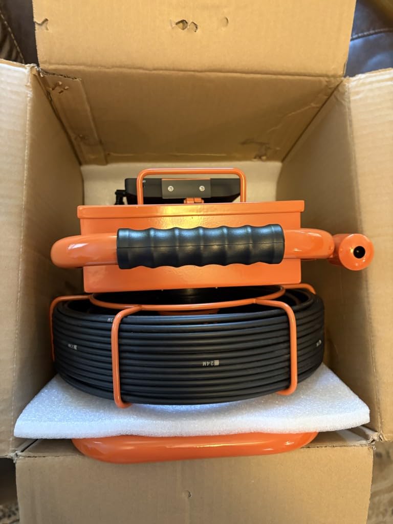 ESANAHO Sewer Camera 100FT/30M Borescopes Plumbing Snake Pipe Inspection Camera DVR & Audio Recorder 22MM with 5600Mah Battery 4.3