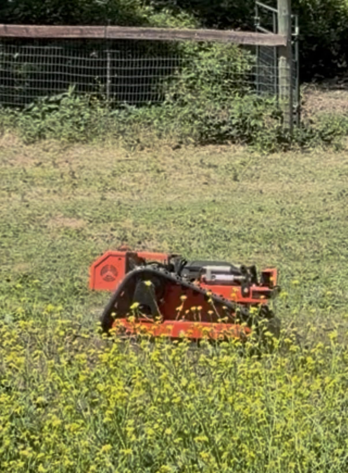 INFRONT Remote Control Lawn Mower - All Terrain Tracks, 45 Degree Slope Climbing, Gas Electric Hybrid, High Power Strong Mower customer photo 1