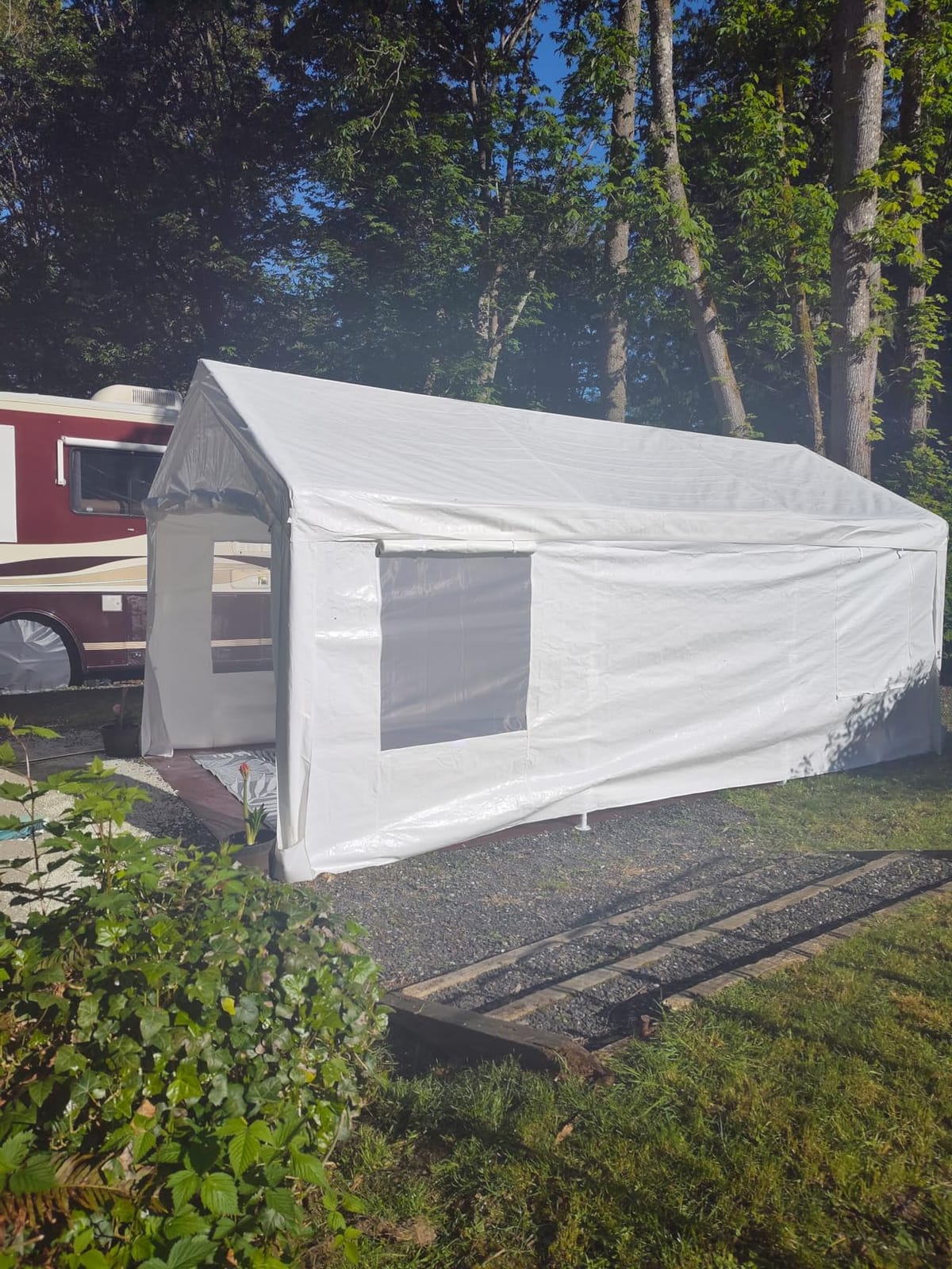 COBIZI 10x20 FT Heavy Duty Carport with Galvanized Frame, | Carport Canopy with Roll-up Windows, Storage Tent with Removable Sidewalls & Doors, Built-in Sandbags for Car Boat Truck customer photo 2