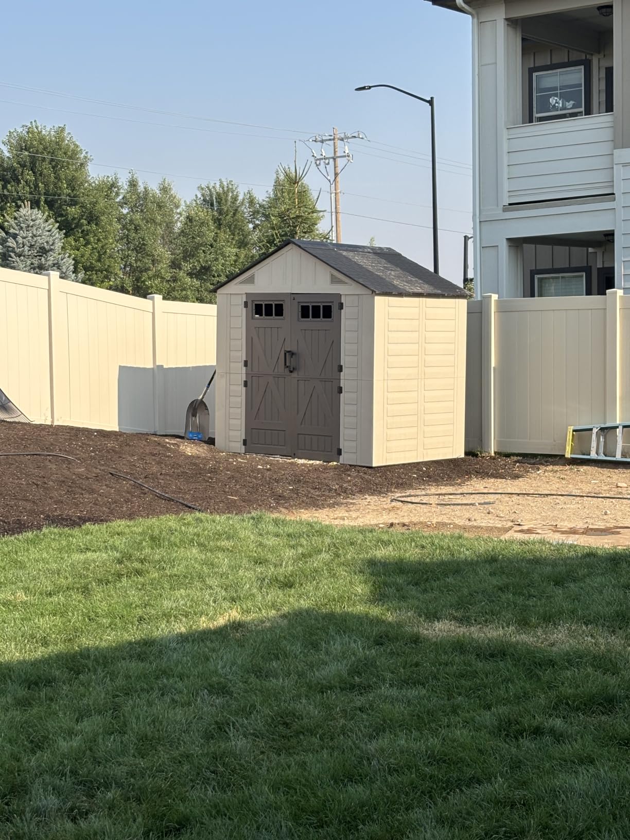 Aoxun 8x6 Ft Outdoor Storage Shed with Floor, Large Resin Outdoor Shed with Lockable Door & Windows, Garden HDPE Sheds for Lawn Tools, Pool Supplies & Bikes customer photo 1