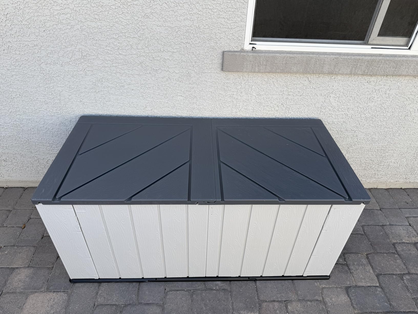 Aoxun 8x6 Ft Outdoor Storage Shed with Floor, Large Resin Outdoor Shed with Lockable Door & Windows, Garden HDPE Sheds for Lawn Tools, Pool Supplies & Bikes customer photo 2