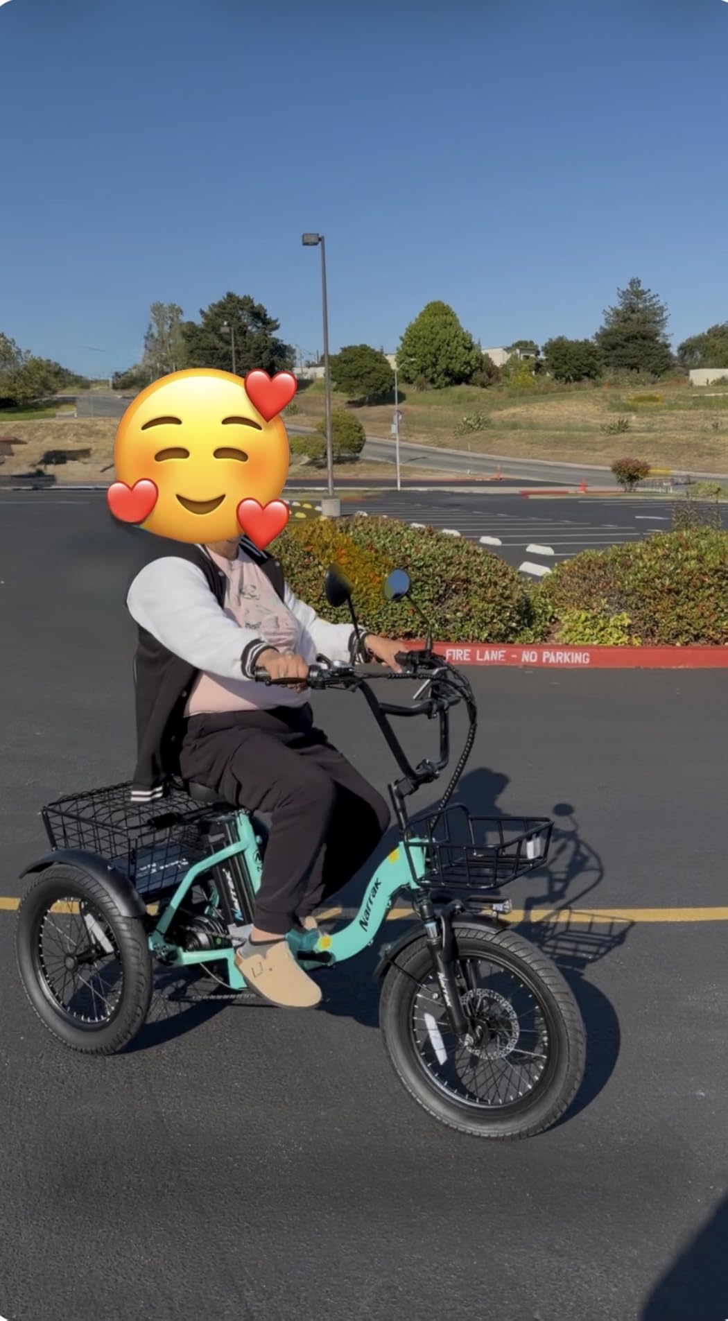 Electric Tricycle for Adults,Fat Tire Folding Electric Trike,3 Wheels Electric Bicycle Bikes, Peak 1100W Step-Thru Etrike with Removable Battery and Large Basket customer photo 2