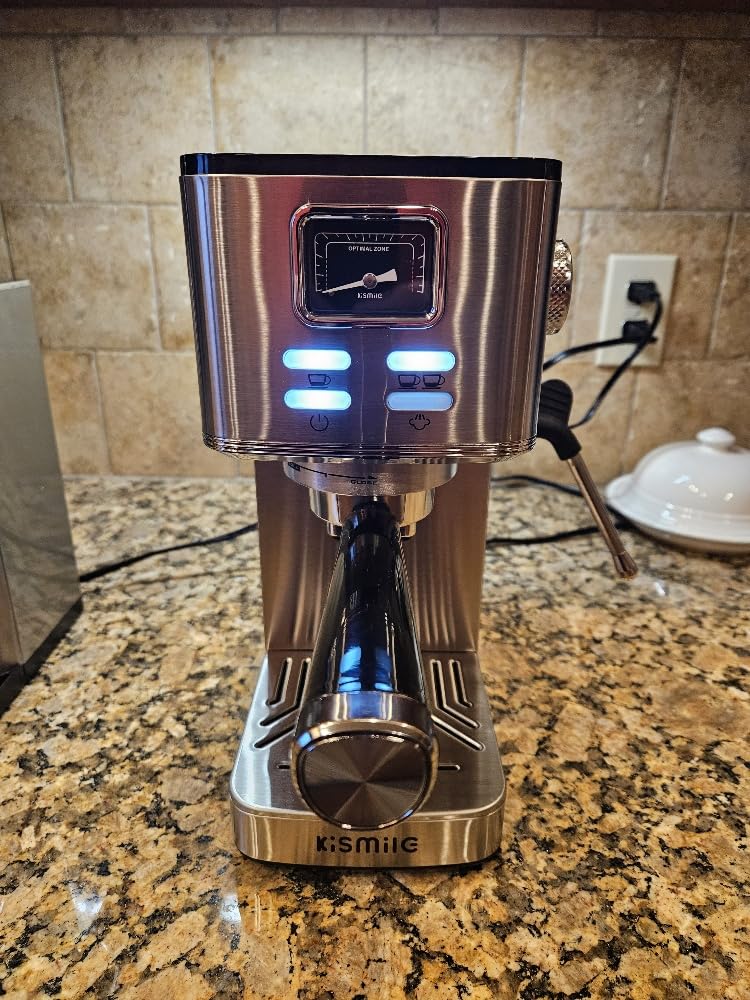 Kismile SCA-Certified 8-Cup Drip Coffee Maker with Pour-Over Control | 3-Second Heating at 197-205F, Adjustable Flow, Removable 1.25L Water Tank, 20-Min Cold Brew and 40-Min Keep Warm customer photo 1