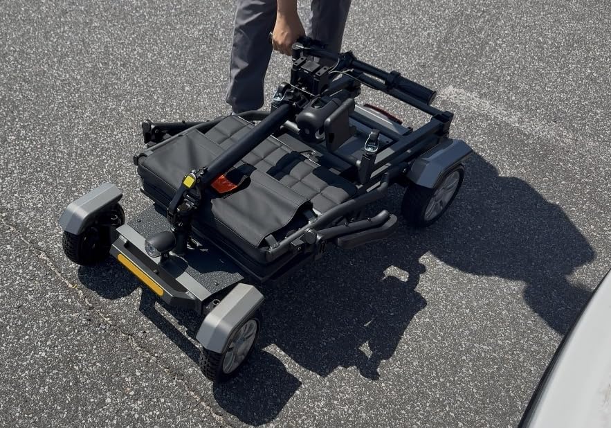 Lightweight Mobility Scooters for Seniors and Adults, Foldable 4-Wheel Motorized Scooter with Storage Crate & Basket, Aluminum Frame, 450W Brushless Motor, Led Light, 25 Miles Range, 400Lbs Capacity customer photo 1