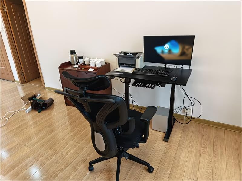 Ergonomic Office Chair with Footrest, 90-145° Reclining Desk Chair with Adjustable Lumbar Support & Headrest, High Back Mesh Computer Chair for Home Office/Gaming, 350lbs Capacity customer photo 1