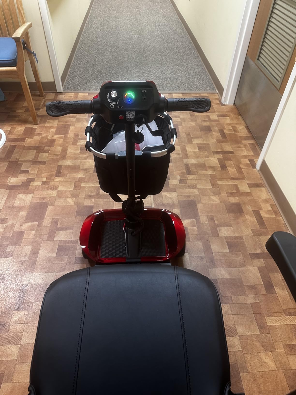 Foldable 4-Wheel Mobility Scooter for Adults - Portable Motorized Scooter with 330 lbs Capacity, Detachable Battery, Dual Baskets, Cup & Phone Holder, Pink customer photo 2