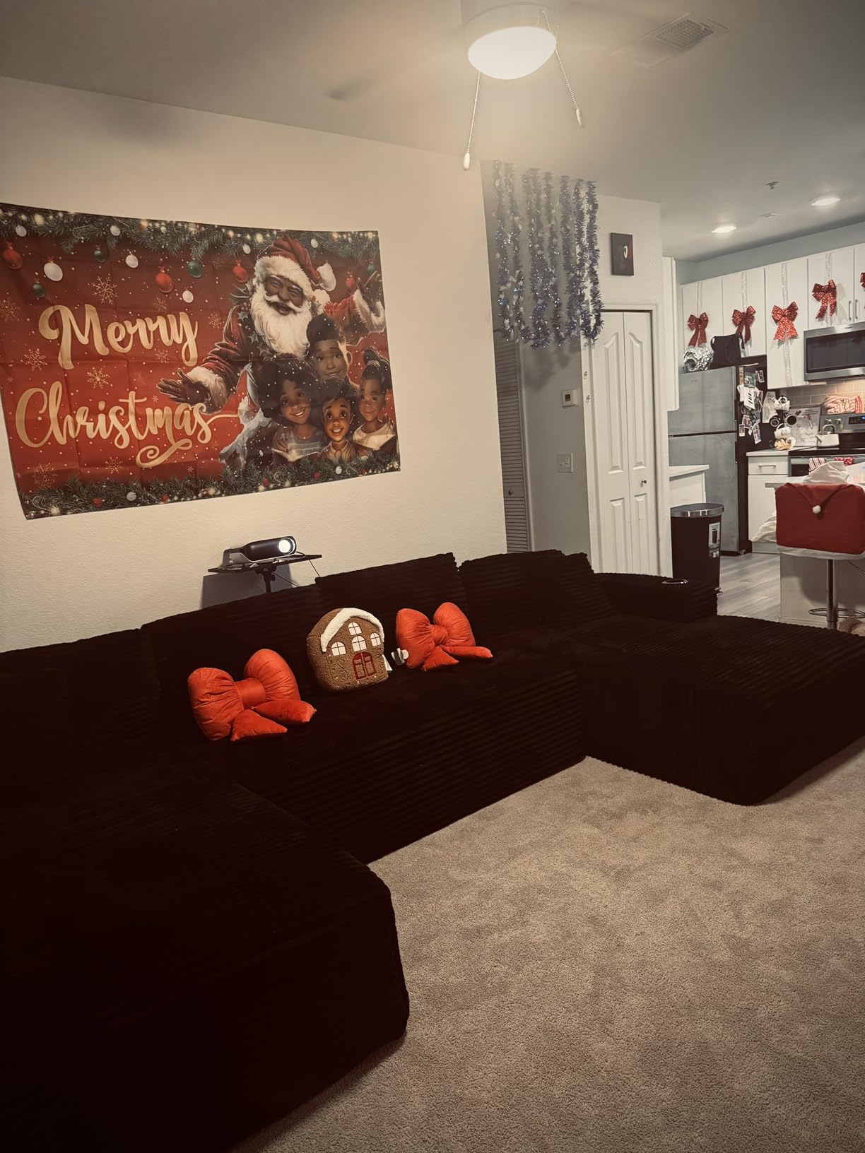 Boneless Couch, Modular Sectional Couches for Living Room, U-Shaped Cloud Couch Sofa with Deep Seat, Fluffy Corduroy Upholstered Corner Sofa customer photo 2