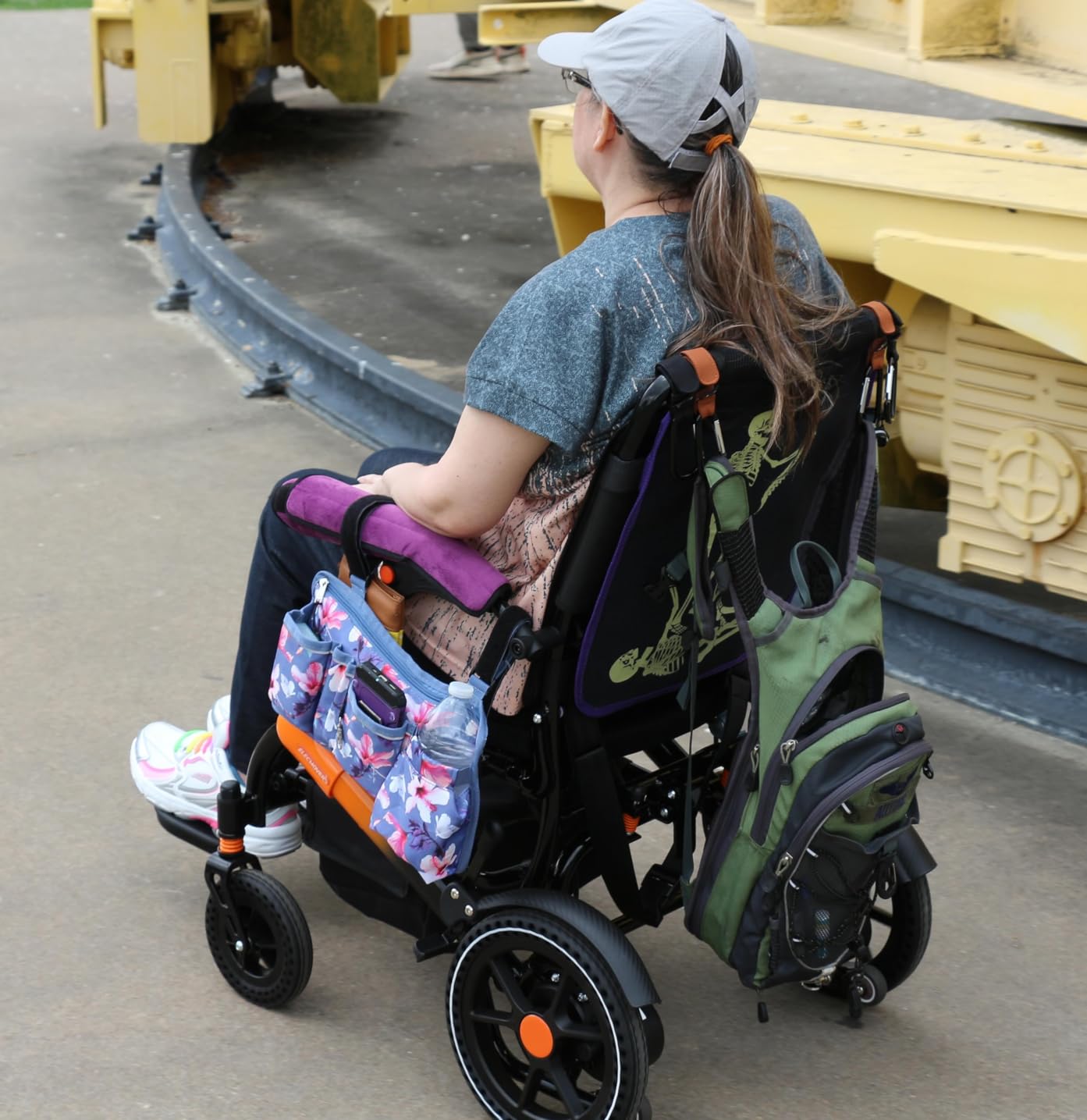 Lightweight Electric Wheelchair for Adults, Orange, 15 MI | 36LBS Portable Motorized Wheelchair for Seniors, 500W Brushless Motor, Airline Approval, LED Lights customer photo 1