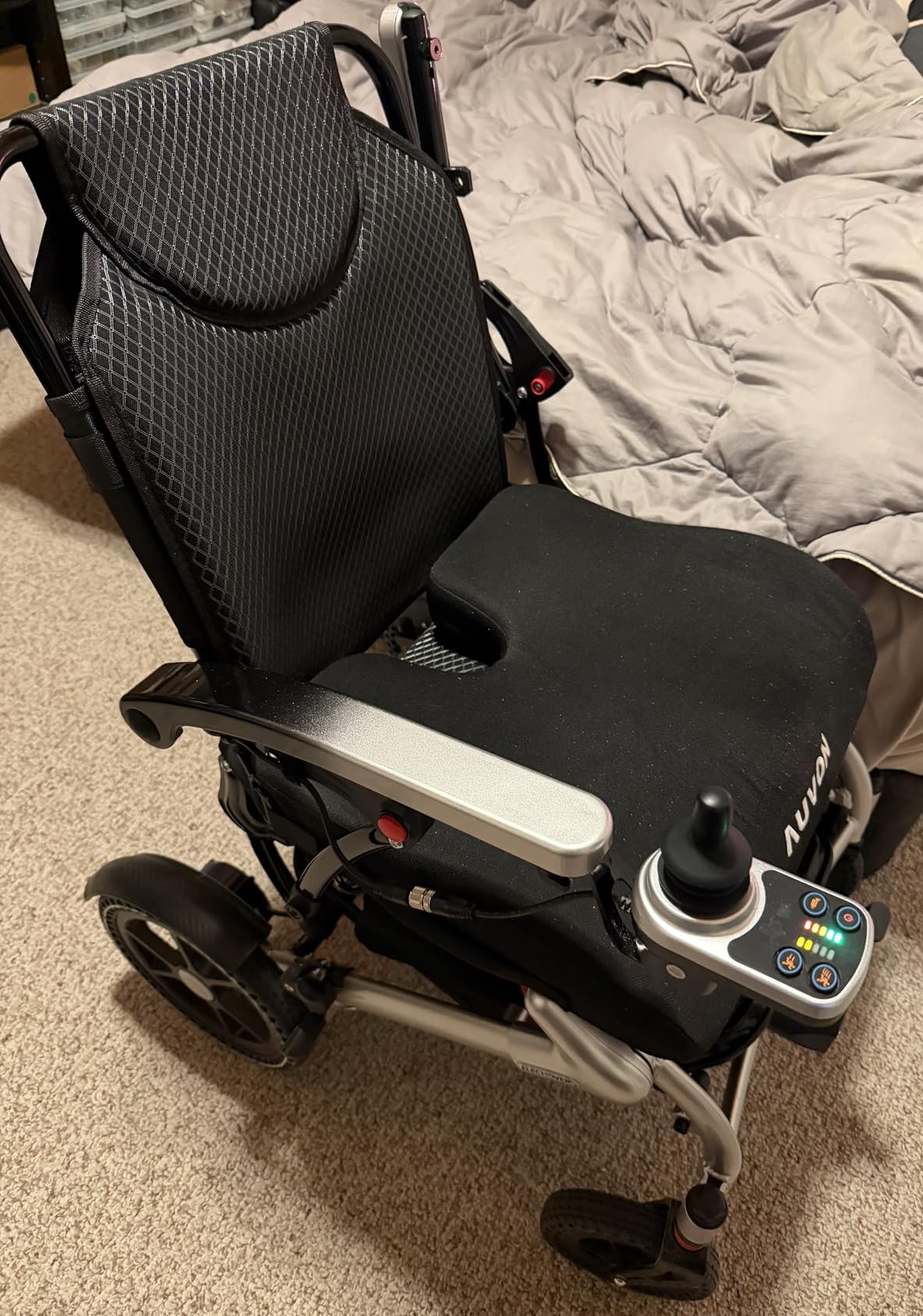 Lightweight Electric Wheelchair for Adults, Orange, 15 MI | 36LBS Portable Motorized Wheelchair for Seniors, 500W Brushless Motor, Airline Approval, LED Lights customer photo 2