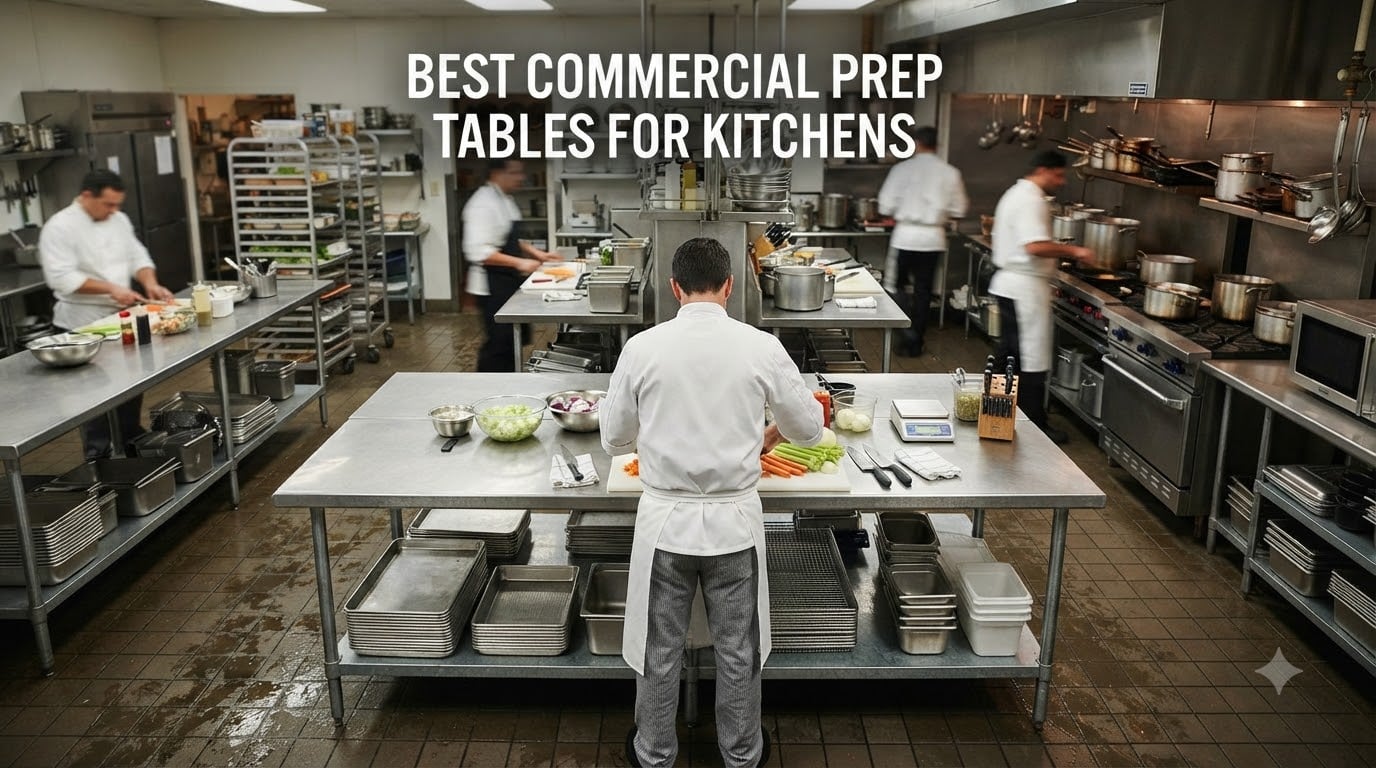 best commercial prep tables for kitchens