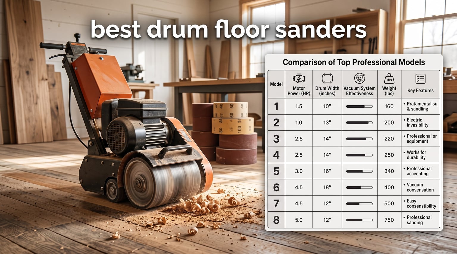 best drum floor sanders