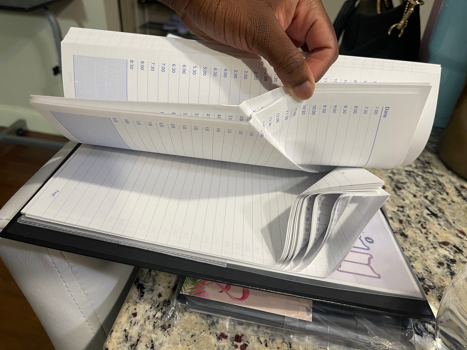 NotePro Undated Daily Planner, Black, 200 Pages,10 3/4 x 8-1/2 Inches customer photo 2