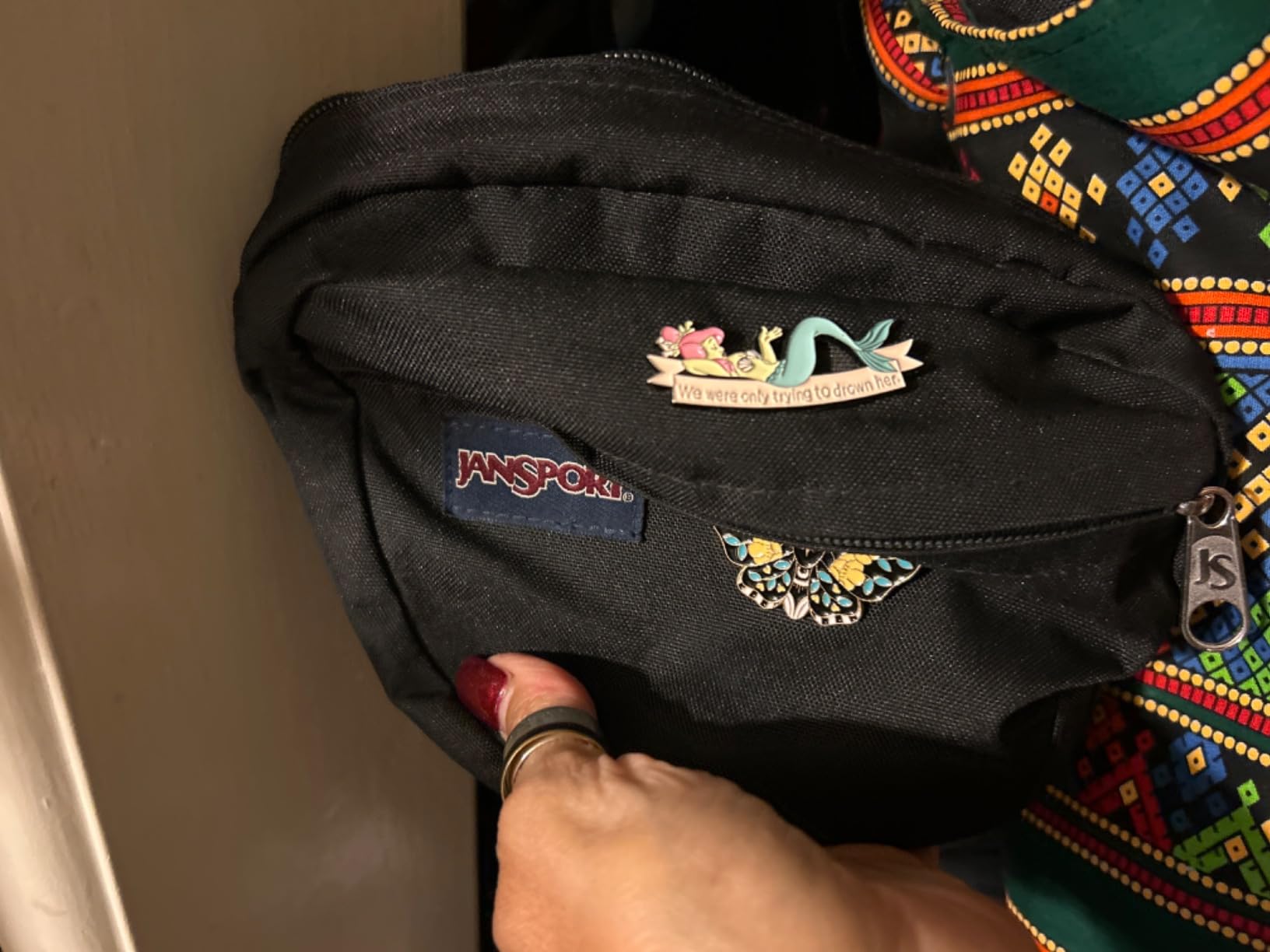 JanSport Fifth Avenue Fanny Pack Crossbody Bags for Women, Men - Stylish, Durable Waist Bag with Adjustable Belt, Main Zippered Pocket, Quick Stash Pocket, Travel Essentials, Black customer photo 2
