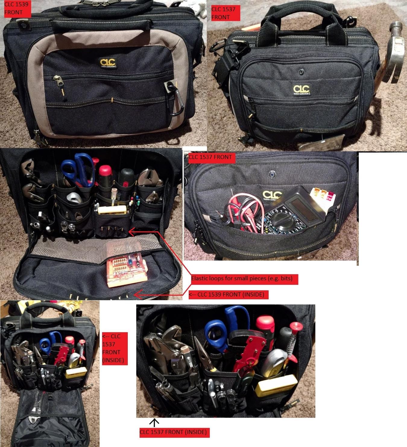 Custom Leathercraft1539 Multi-Compartment 50 Pocket Tool Bag customer photo 1