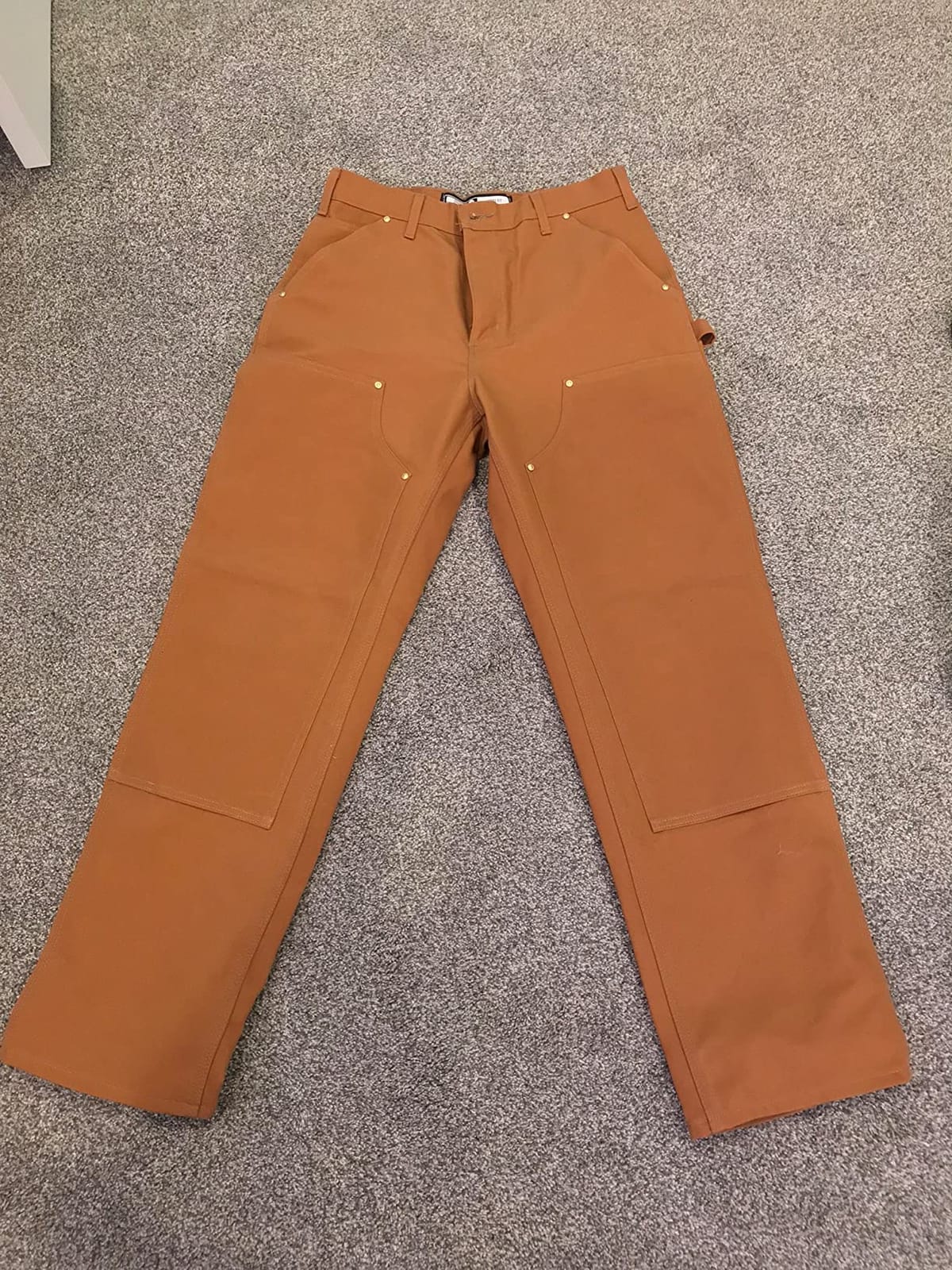 Carhartt Men's Big & Tall Firm Duck Double Front Work Dungaree customer photo 1