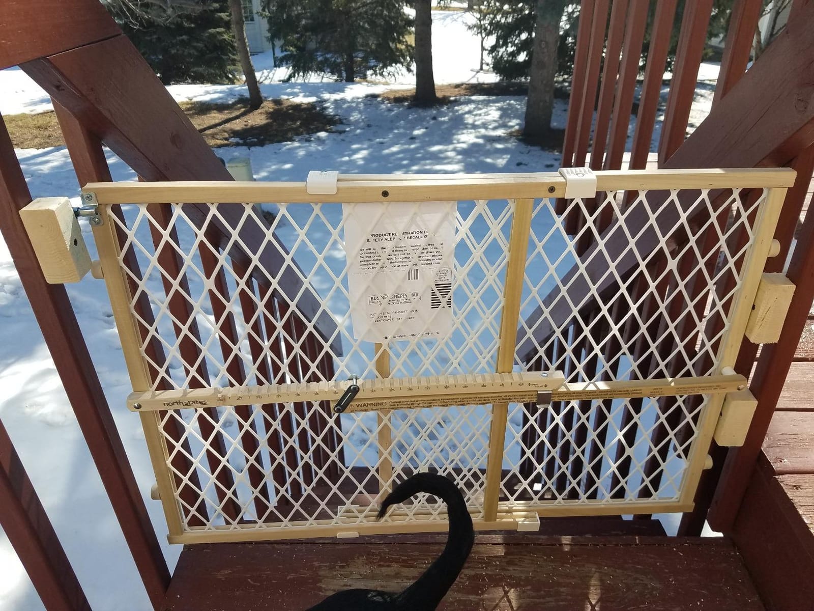 Toddleroo by North States - Diamond Mesh Wooden Baby Gate: Pressure Mounted Baby Gate for Doorways - Adjustable 26.5 to 42 Inches Wide - 23 Inches Tall customer photo 2